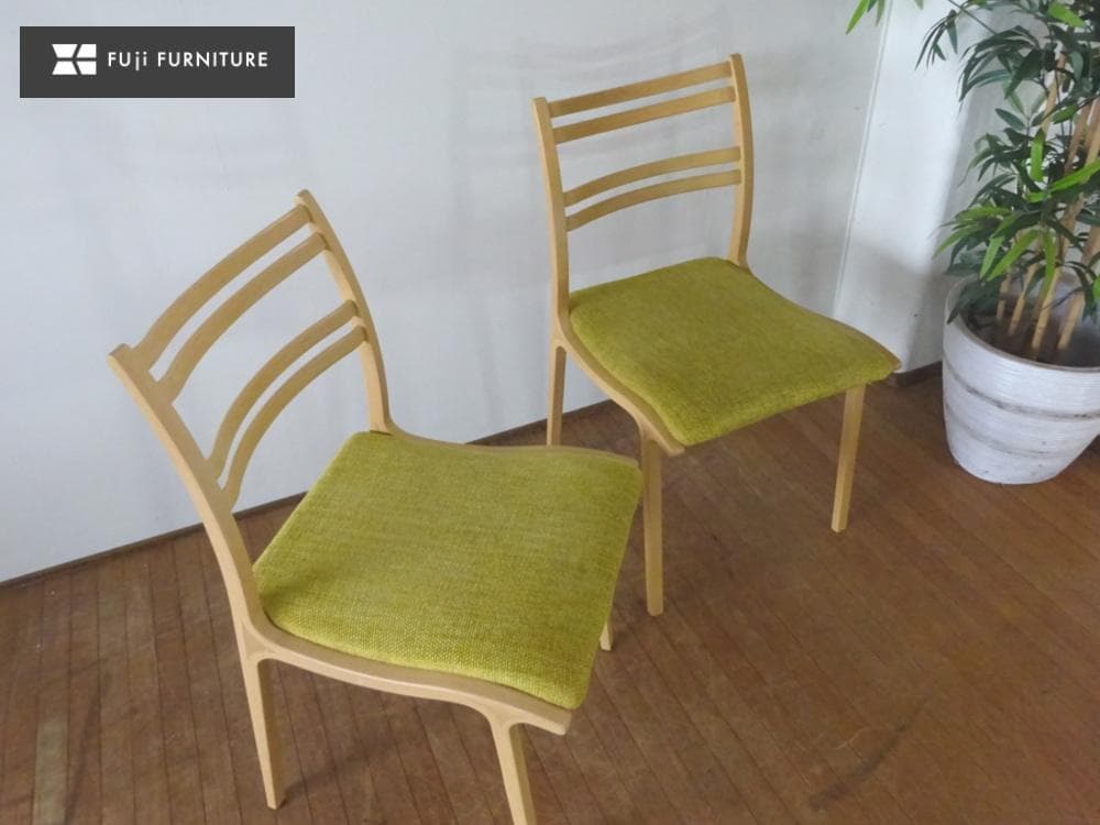 akiko　富士ファニチャー　Calm/カーム　軽量　曲げ木　2脚セット