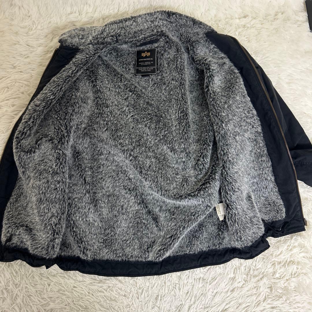 【美品】希少デザイン　アルファ N-1 Deck デッキ ジャケット 黒 L