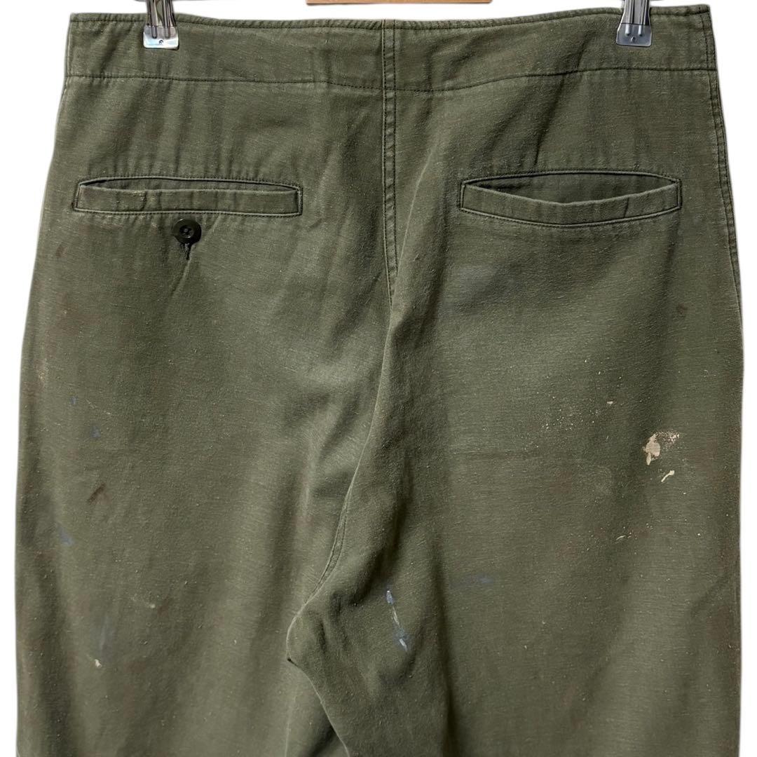 blue J.S.STEAD ミリタリーパンツ ペンキ 1点物