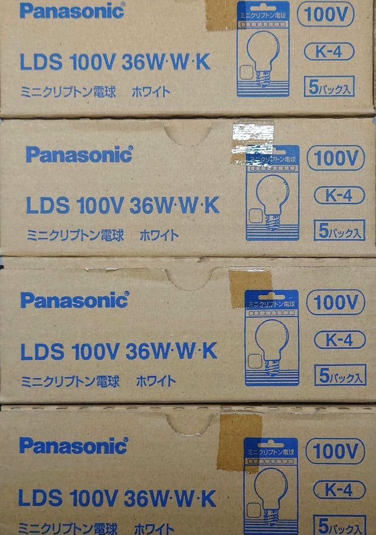 ミニクリプトン電球 100V 40形36W LDS100V36WWK 20個