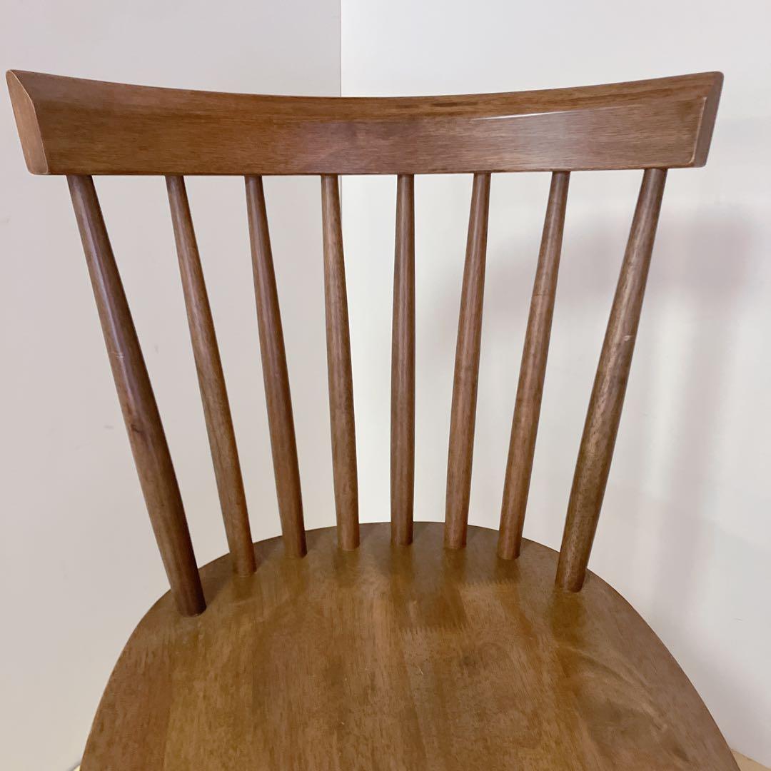 天然木　ウィンザーチェア　2脚セット　ダイニングチェア　北欧　アームレスチェア