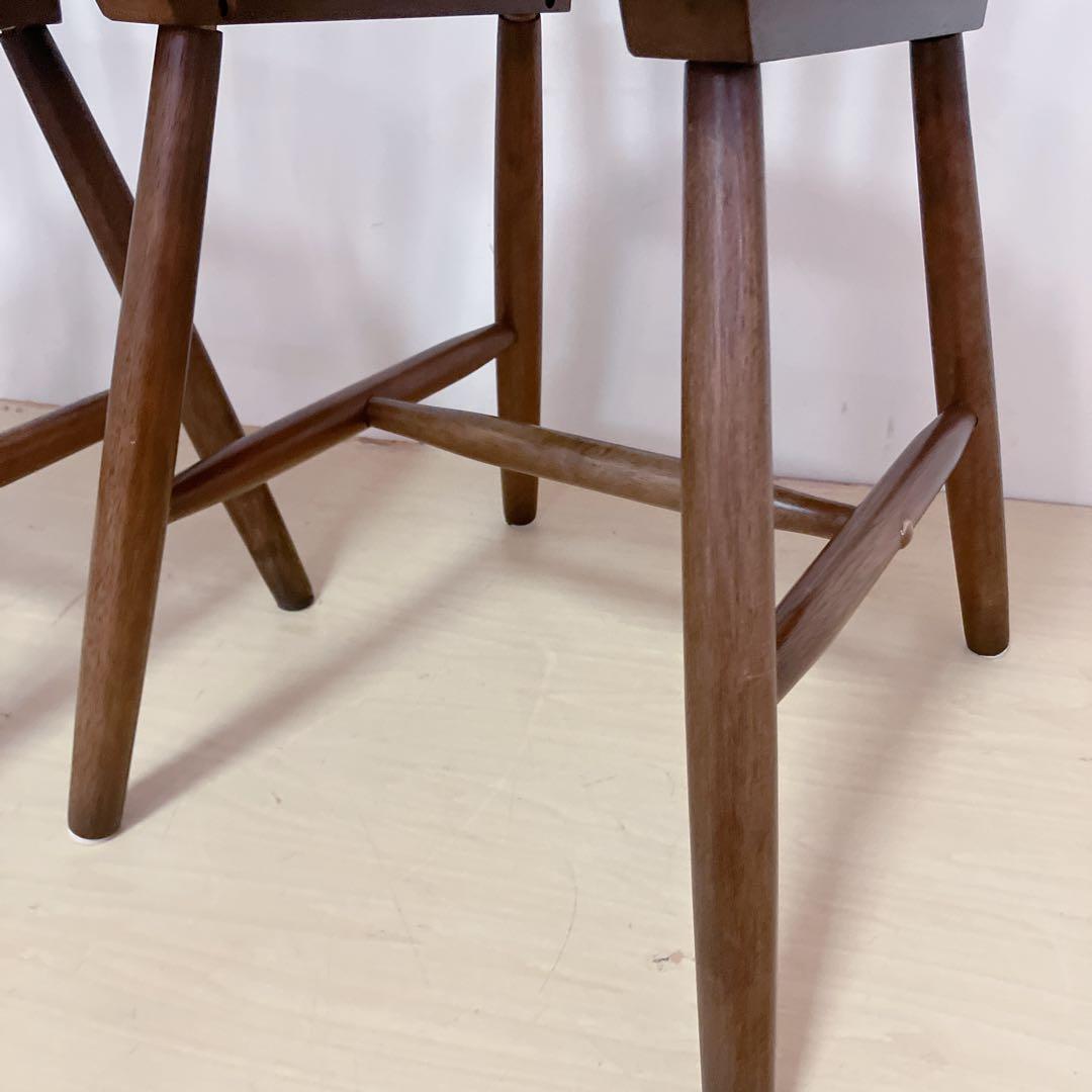 天然木　ウィンザーチェア　2脚セット　ダイニングチェア　北欧　アームレスチェア