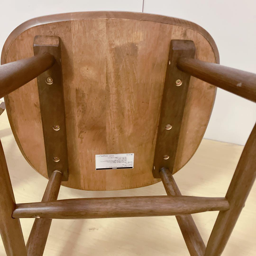 天然木　ウィンザーチェア　2脚セット　ダイニングチェア　北欧　アームレスチェア