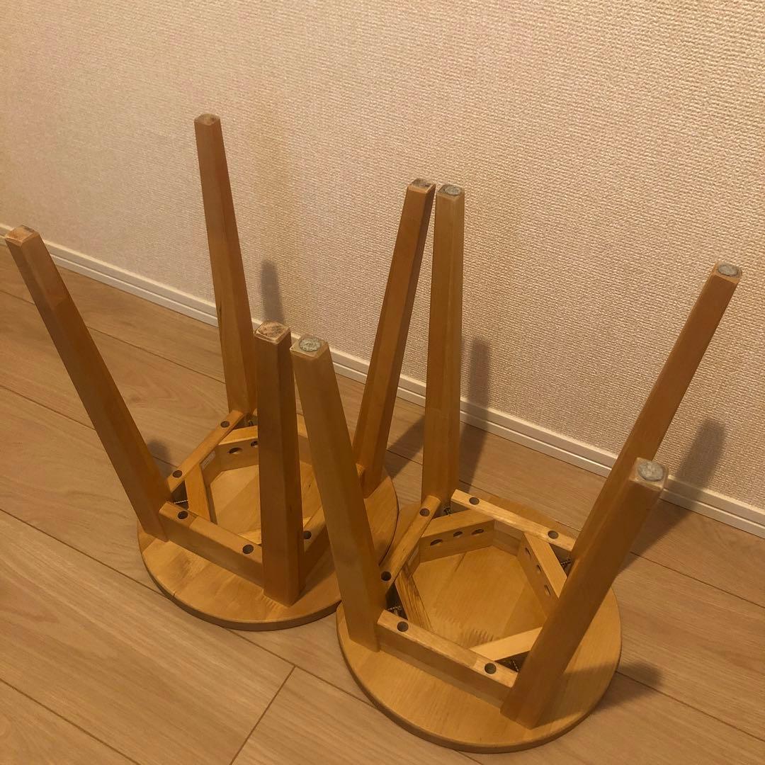 2脚セット　ベルメゾン　スツール　ナチュラル