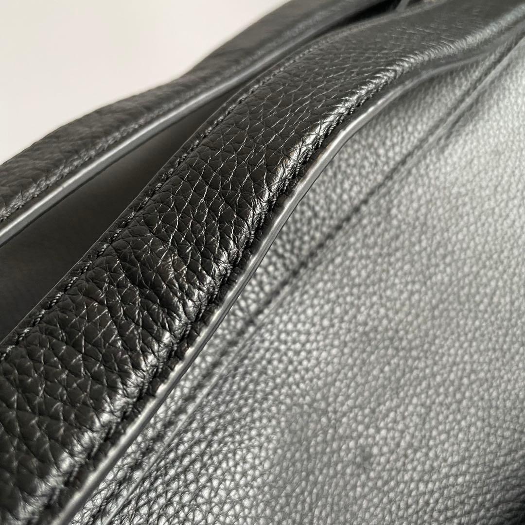 ✨️未使用級✨　Cole Haan ショルダーバッグ　レザー　黒　ボストン