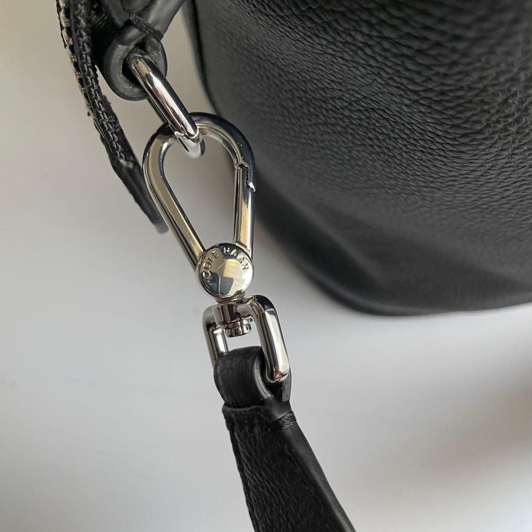 ✨️未使用級✨　Cole Haan ショルダーバッグ　レザー　黒　ボストン