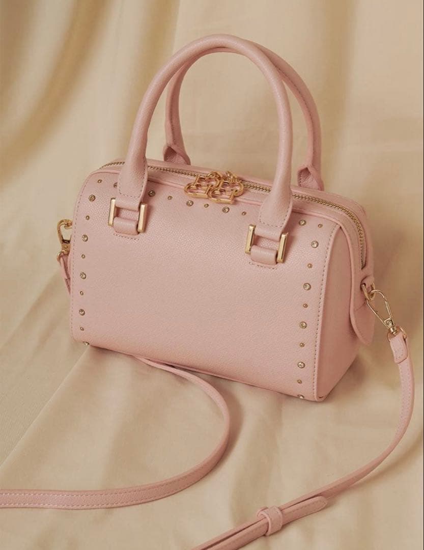 美品　【リュタン】ビジュースタッズボストンバッグ