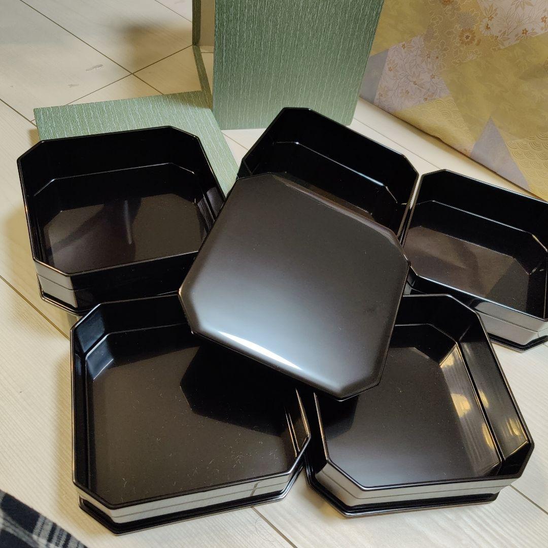 真塗 縁高五段 木製 古品セール中