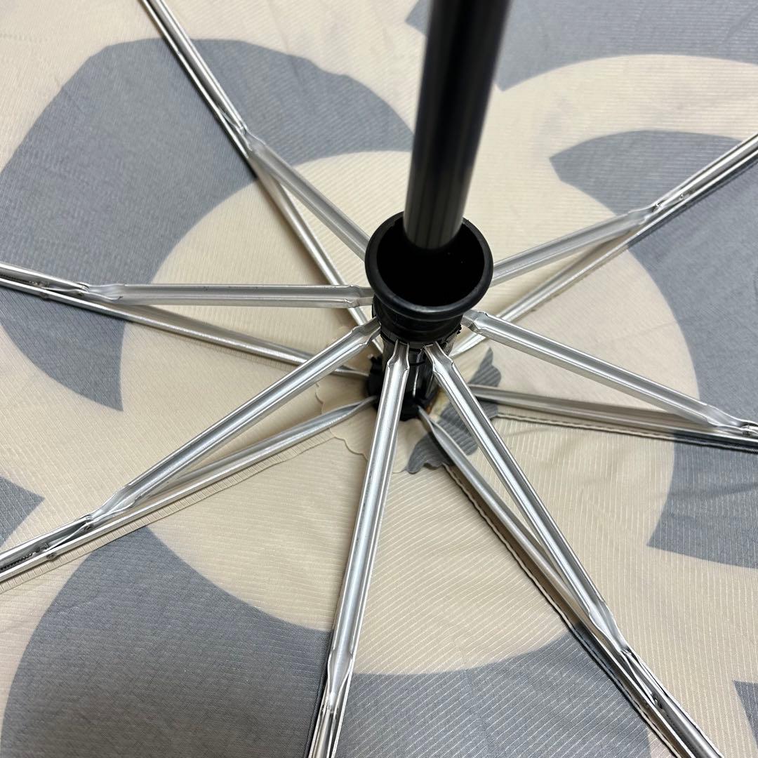 CHANEL 折り畳み傘　ケース付き　カメリア　ブラック　チェーン