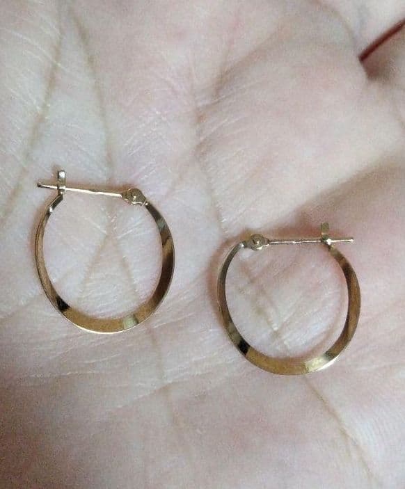 じ*こ様 K10ゴールド フープピアス