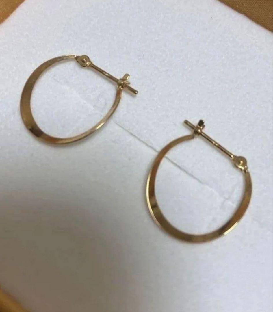 じ*こ様 K10ゴールド フープピアス