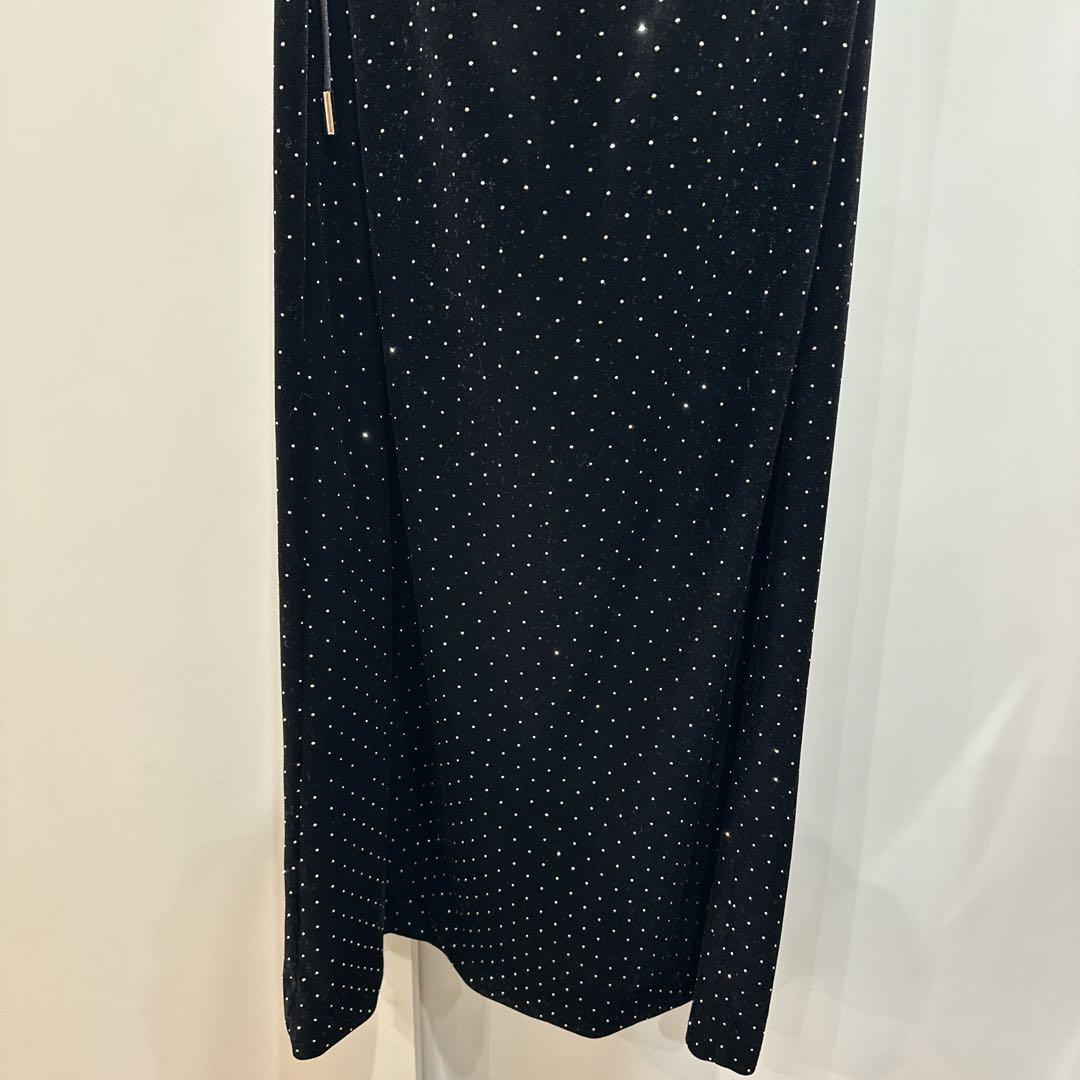 andresd★ curved square velour dress