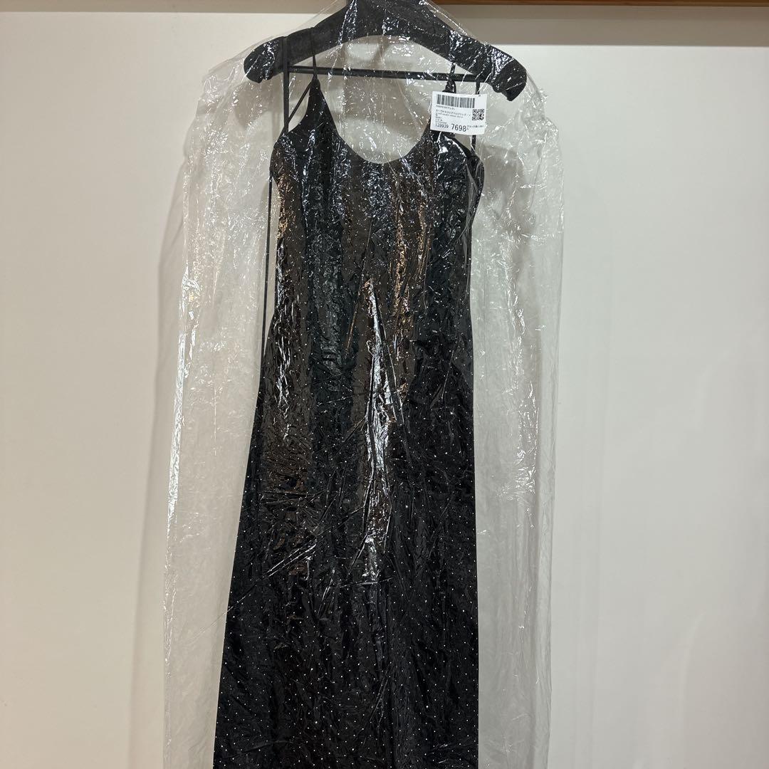 andresd★ curved square velour dress