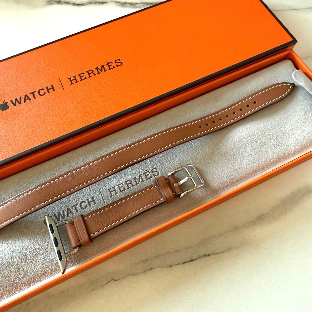 美品 Apple Watch エルメス レザー ストラップ ゴールド　人気色