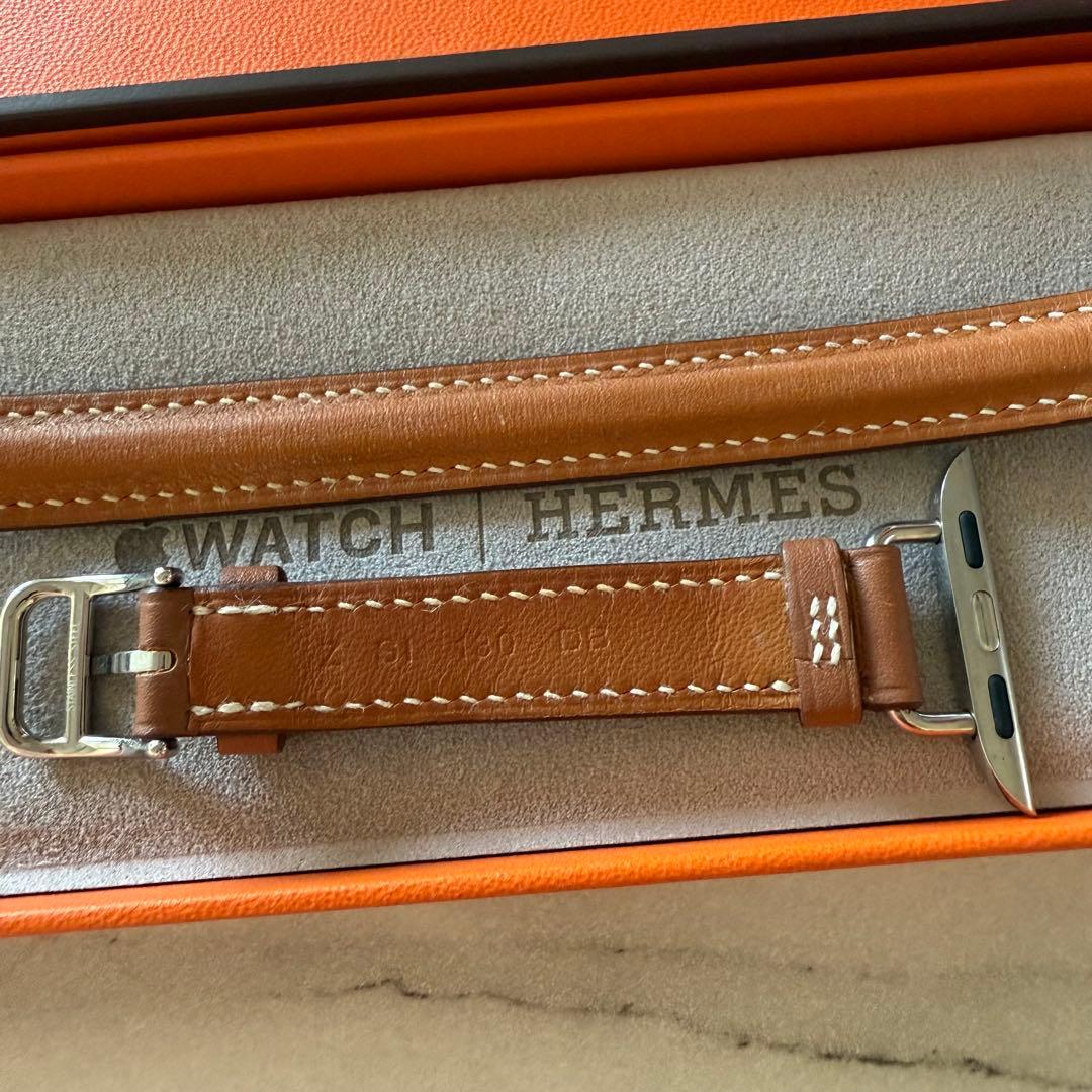 美品 Apple Watch エルメス レザー ストラップ ゴールド　人気色