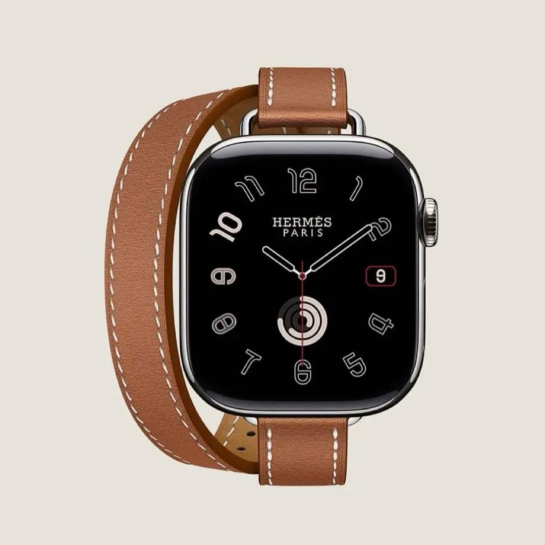 美品 Apple Watch エルメス レザー ストラップ ゴールド　人気色