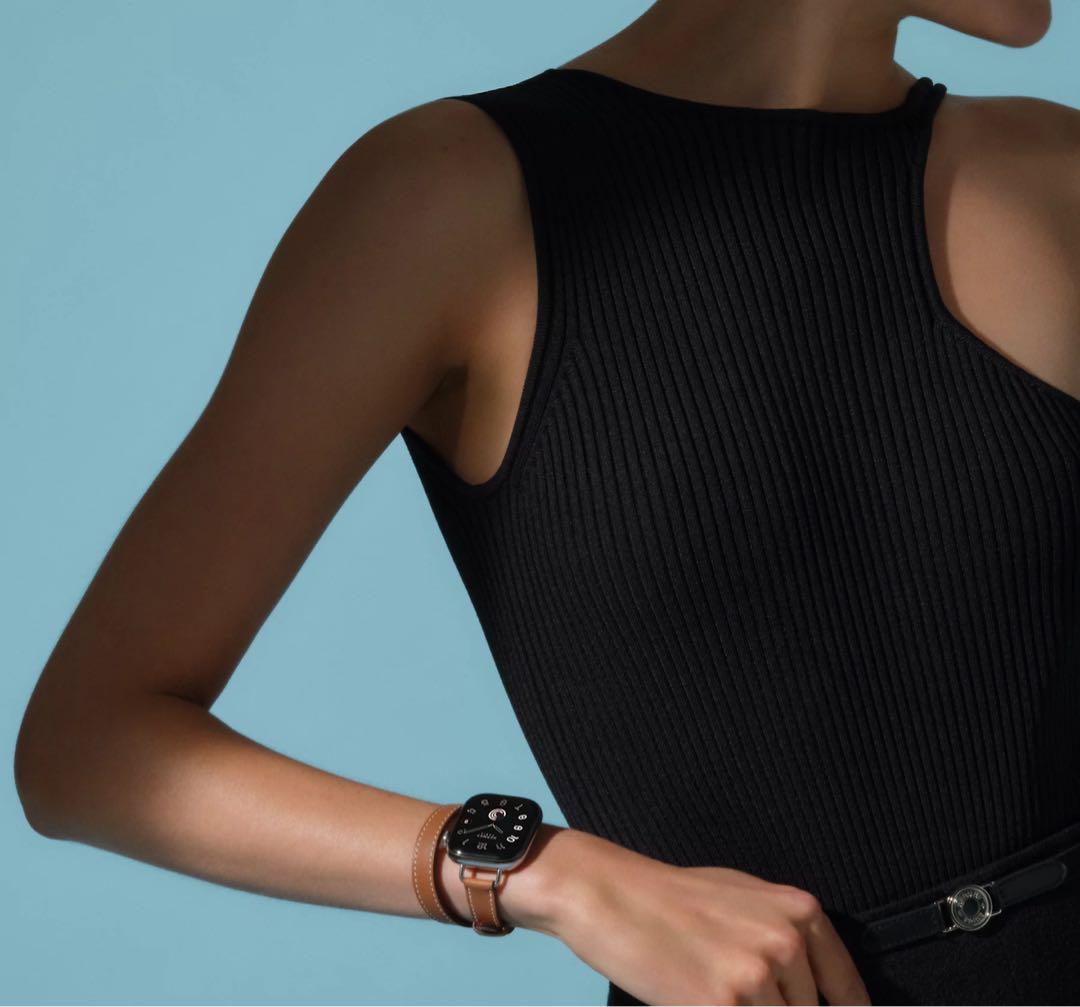 美品 Apple Watch エルメス レザー ストラップ ゴールド　人気色