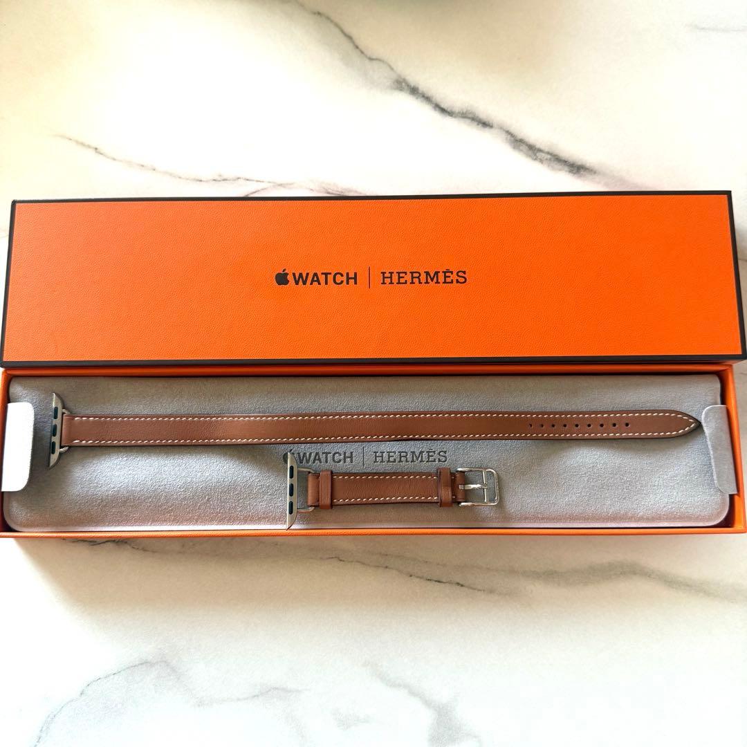美品 Apple Watch エルメス レザー ストラップ ゴールド　人気色