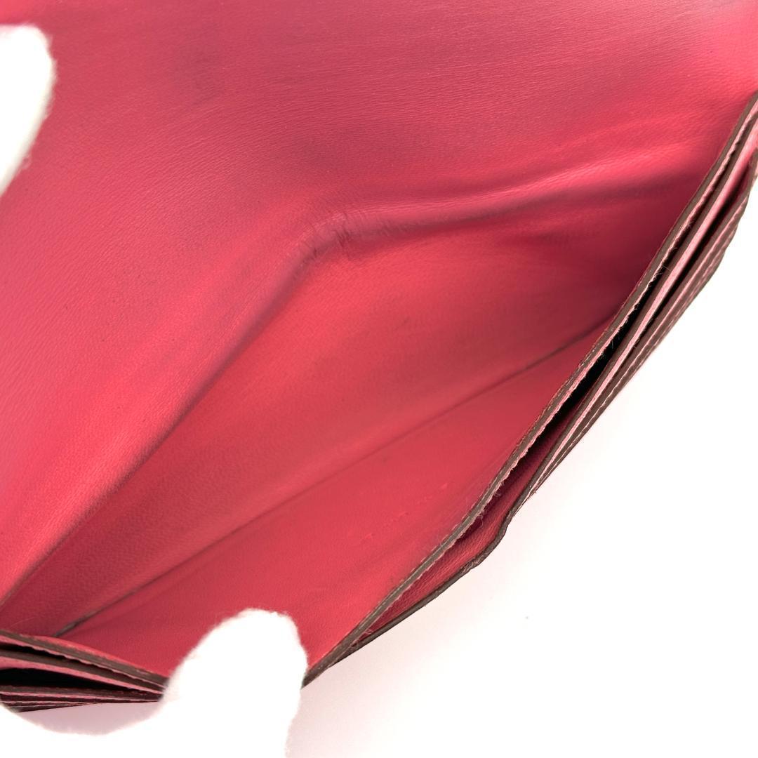 【極美品】HERMES エルメス　ドゴンロング　シルバー金具　C刻印　ピンク