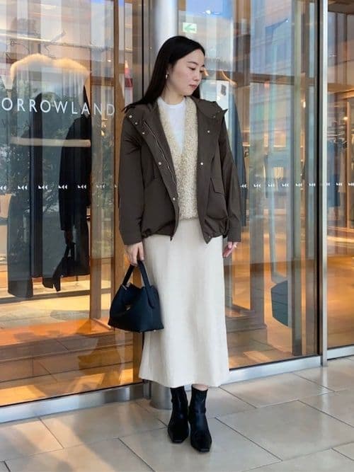 Ballsey ミックスファー Vネックベスト