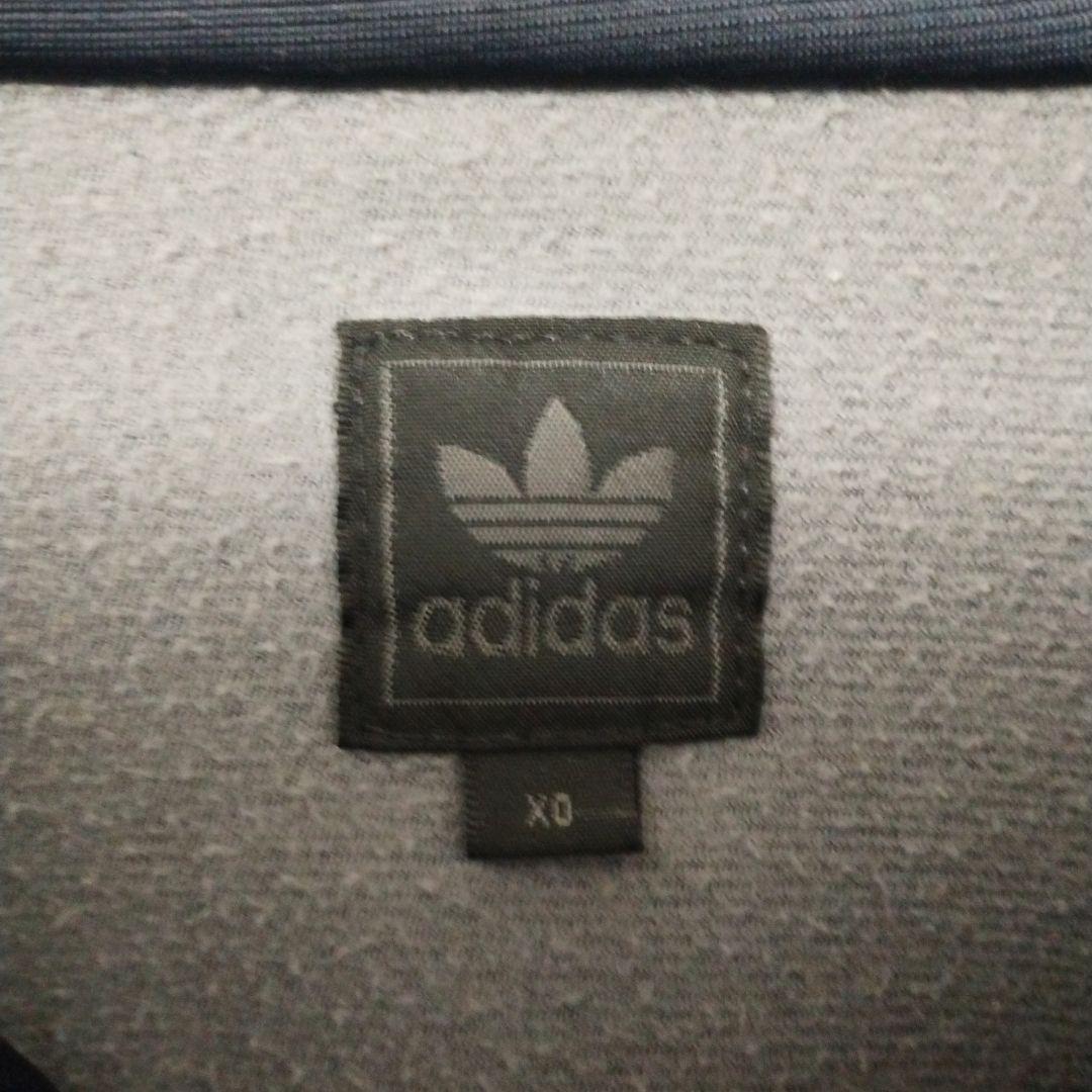00s adidas トラックジャケット XL 濃紺 曲がりポケット あのちゃん