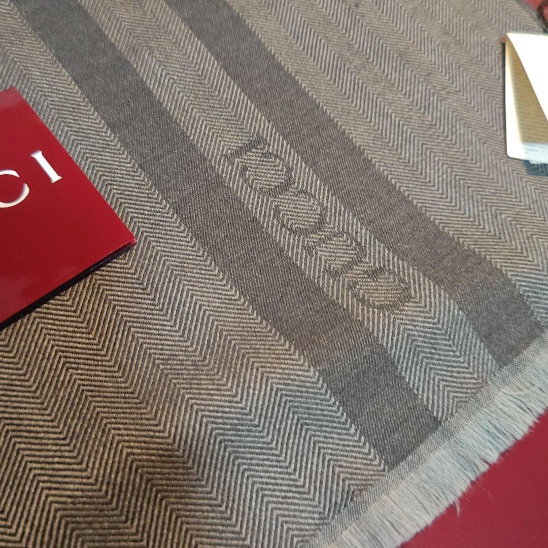 ❤新品箱袋付き❤GUCCI マフラー ストール ショール❤グレー❤