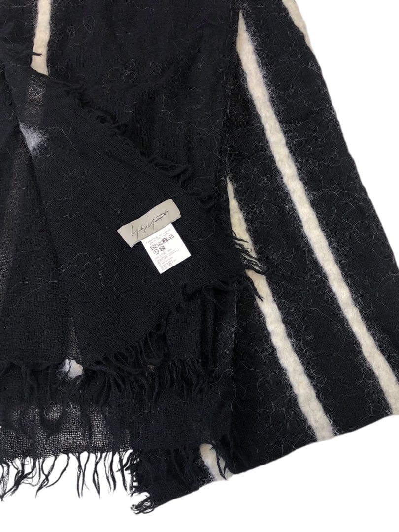 yohji yamamoto ストライプ ウール ストール マフラー