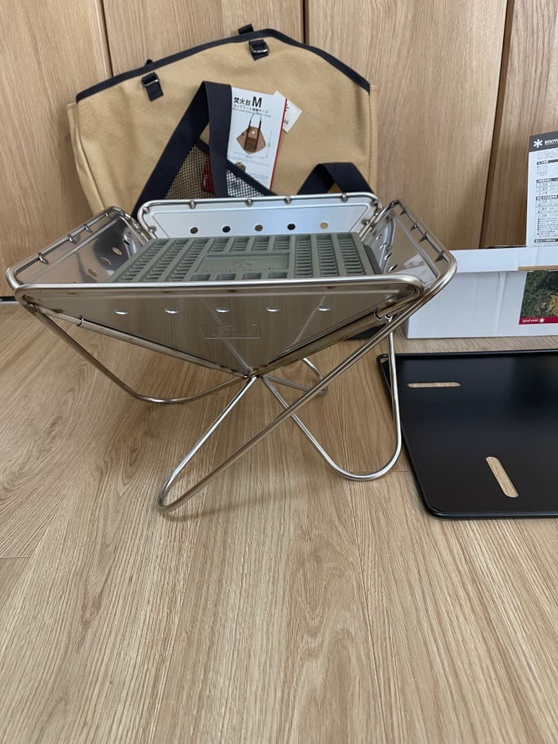 新品  peak 焚火台＋キャリーケース+ベースプレートスタンドL/M