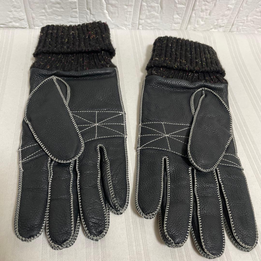 美品 Vivienne Westwood 手袋 鹿革 オーブ刺繍 ブラック F