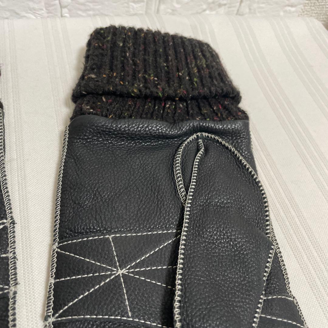 美品 Vivienne Westwood 手袋 鹿革 オーブ刺繍 ブラック F