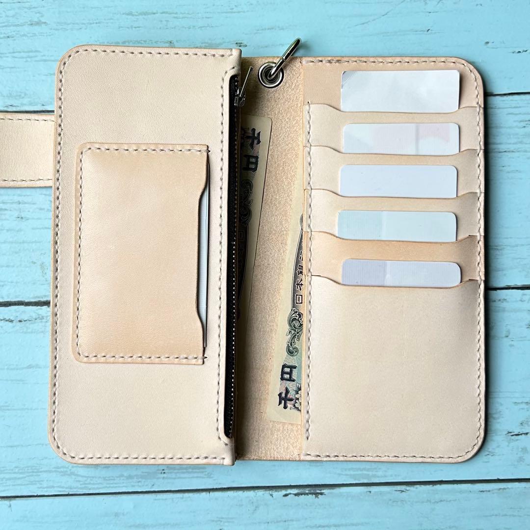 長財布Bタイプ　トラッカーウォレット　バイカーズウォレット　牛革　ハンドメイド