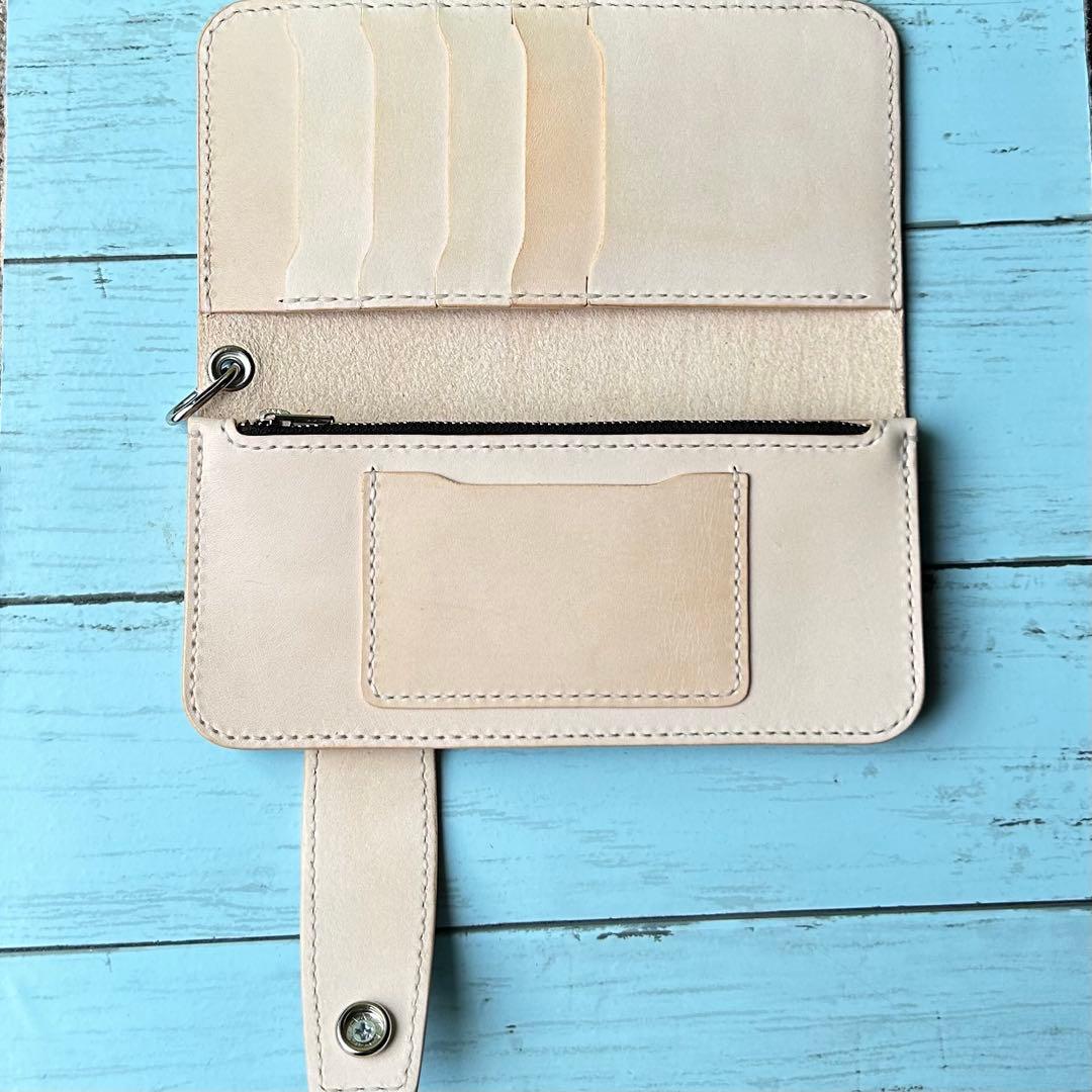 長財布Bタイプ　トラッカーウォレット　バイカーズウォレット　牛革　ハンドメイド