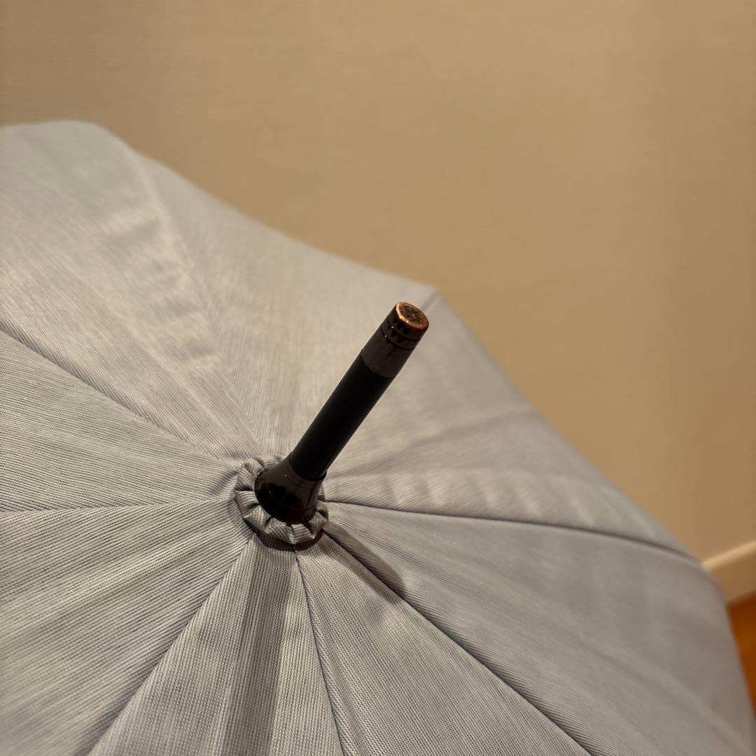 【美品】サンバリア100 L moku 長傘　ブルー　クリア手元