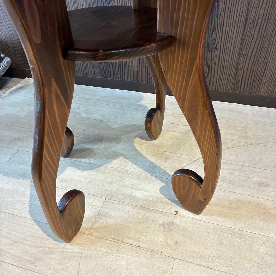 ア*バ様 花びら型 木製テーブル　ダークブラウン