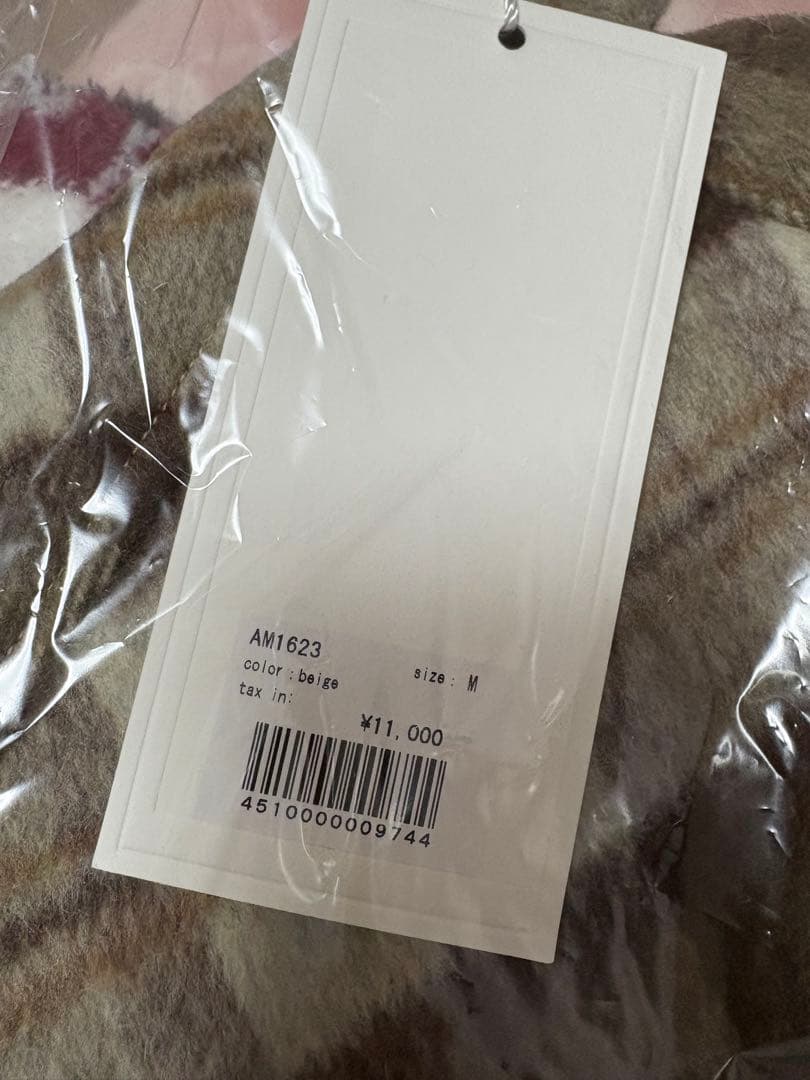 andmary Ribbon check mini pants ベージュ