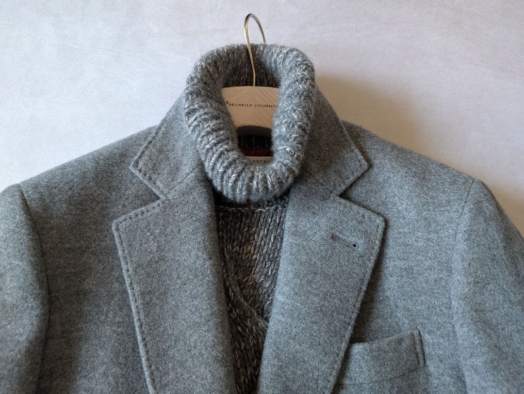ブルネロクチネリ　カシミアチェスターコート　XS-XXS