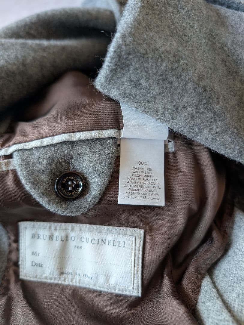 ブルネロクチネリ　カシミアチェスターコート　XS-XXS