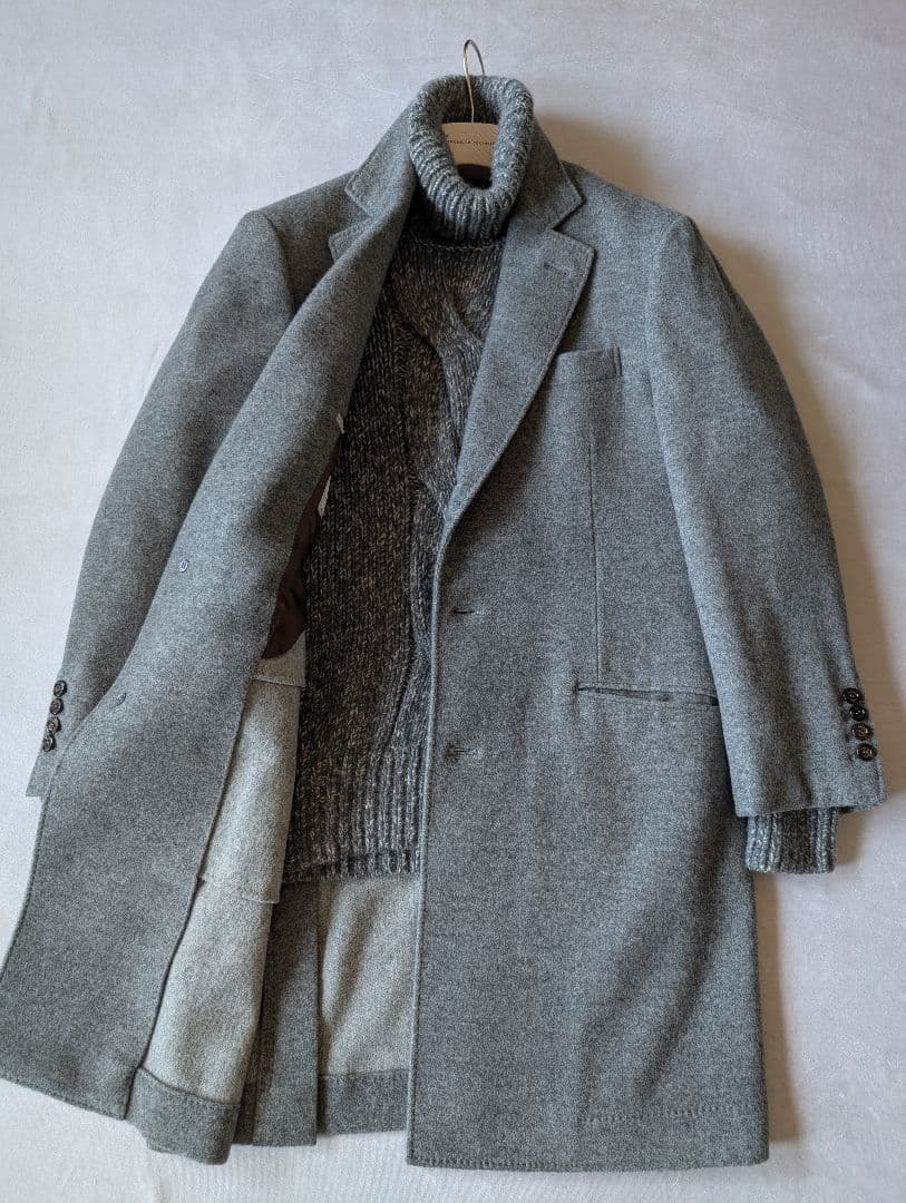 ブルネロクチネリ　カシミアチェスターコート　XS-XXS