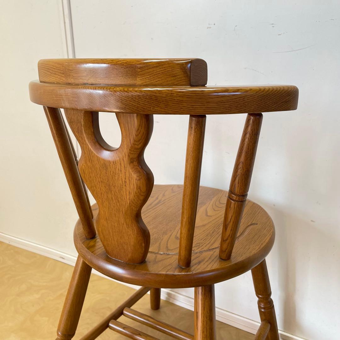 オーク材 チェア① 木製 セミアームチェア 椅子 イス 英国スタイル カントリー