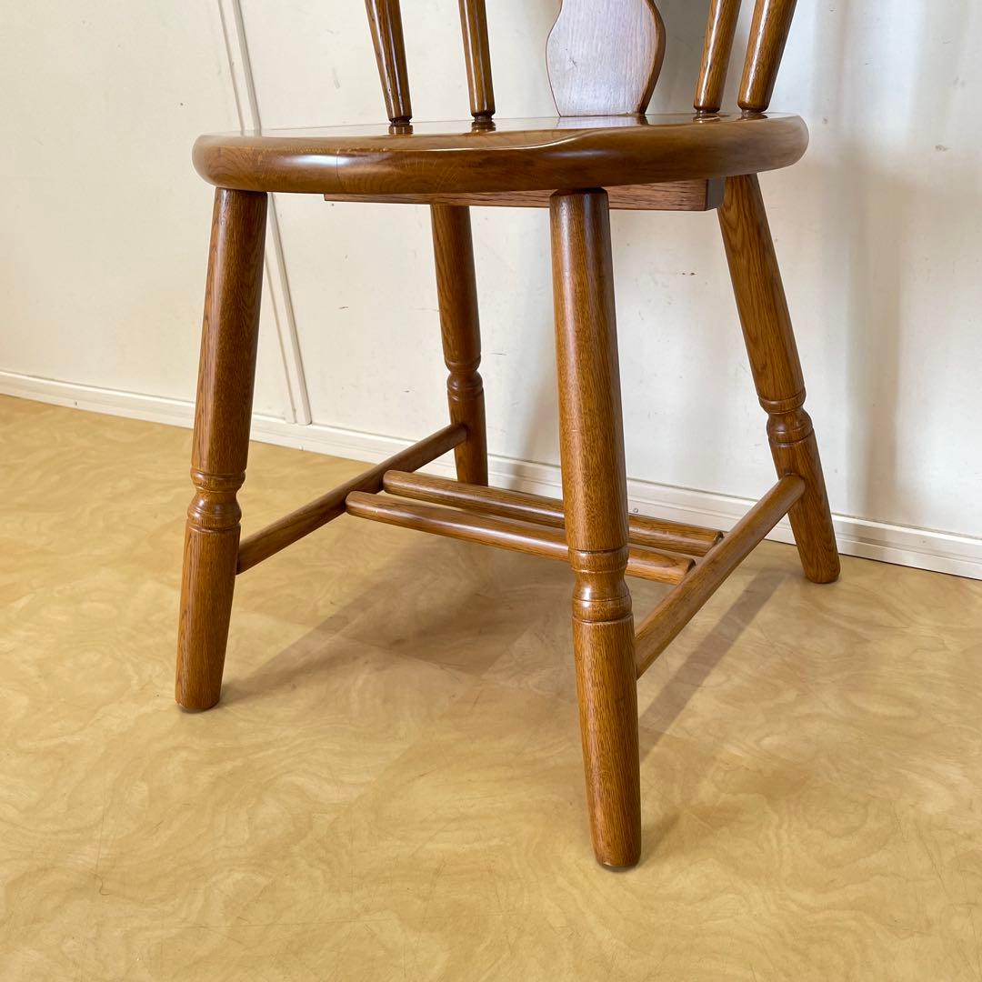 オーク材 チェア① 木製 セミアームチェア 椅子 イス 英国スタイル カントリー