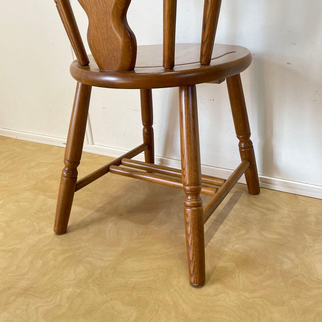 オーク材 チェア① 木製 セミアームチェア 椅子 イス 英国スタイル カントリー