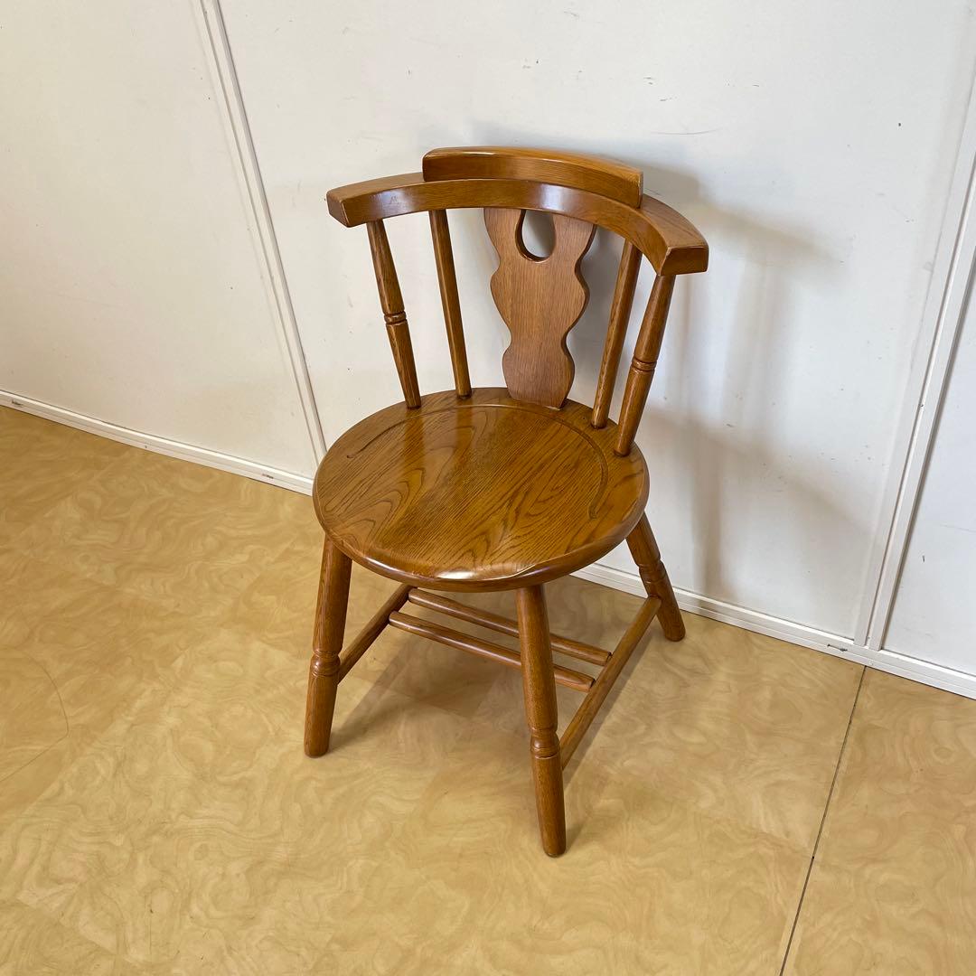 オーク材 チェア① 木製 セミアームチェア 椅子 イス 英国スタイル カントリー