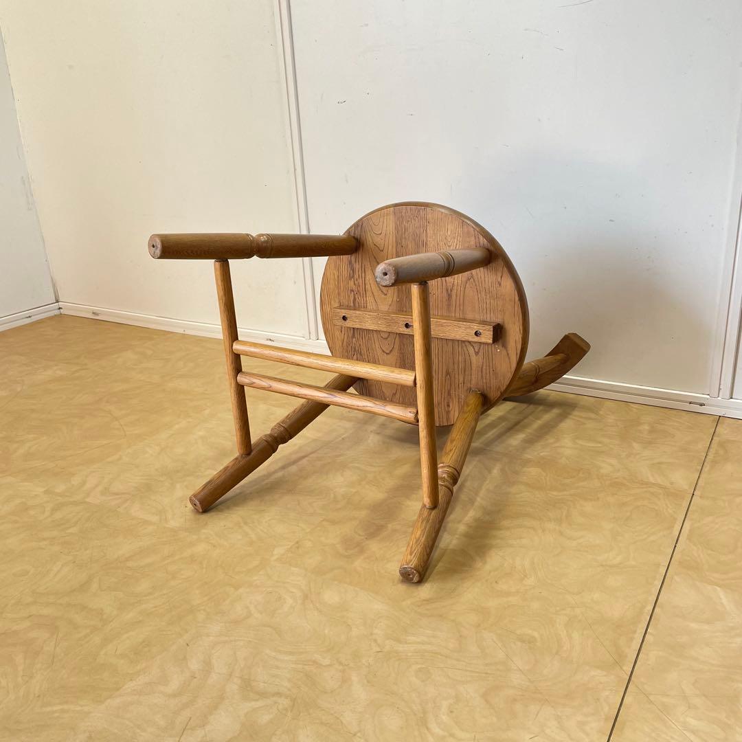 オーク材 チェア① 木製 セミアームチェア 椅子 イス 英国スタイル カントリー