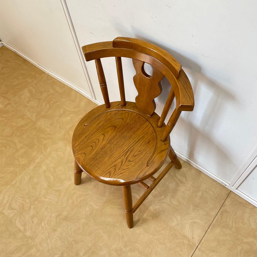 オーク材 チェア① 木製 セミアームチェア 椅子 イス 英国スタイル カントリー