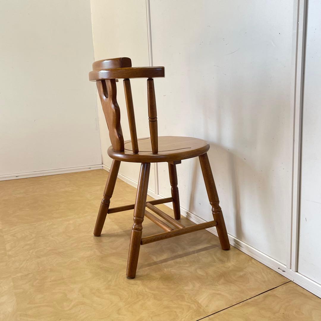 オーク材 チェア① 木製 セミアームチェア 椅子 イス 英国スタイル カントリー