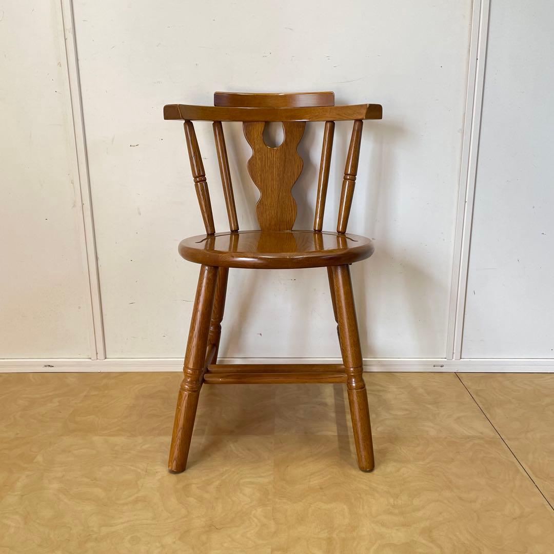 オーク材 チェア① 木製 セミアームチェア 椅子 イス 英国スタイル カントリー