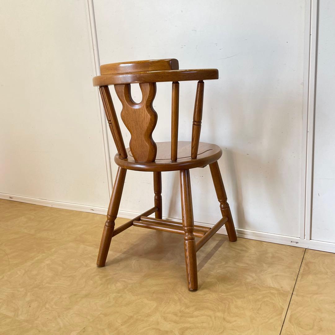 オーク材 チェア① 木製 セミアームチェア 椅子 イス 英国スタイル カントリー