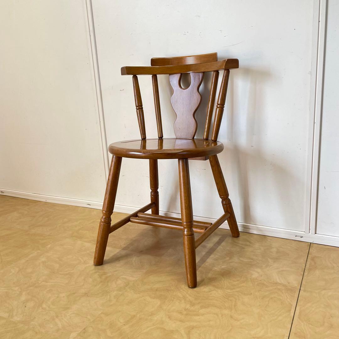 オーク材 チェア① 木製 セミアームチェア 椅子 イス 英国スタイル カントリー