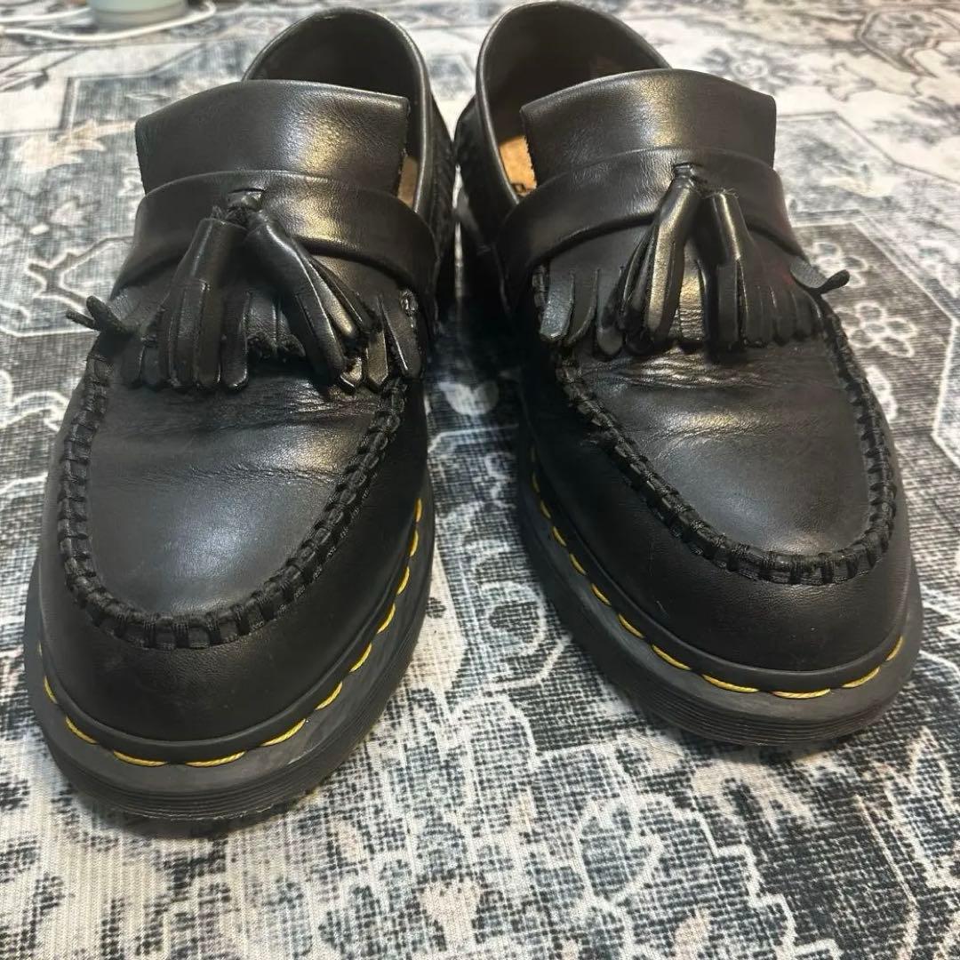 Dr. Martens ブラックフリンジローファー 27cm