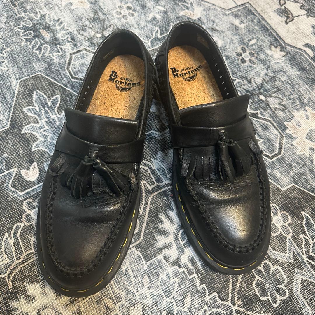 Dr. Martens ブラックフリンジローファー 27cm